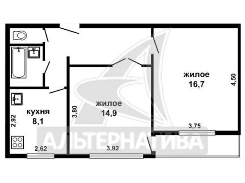 2-комнатная квартира,  Космонавтов бульвар,  54, 8/31, 6/8, 1. w160663 3