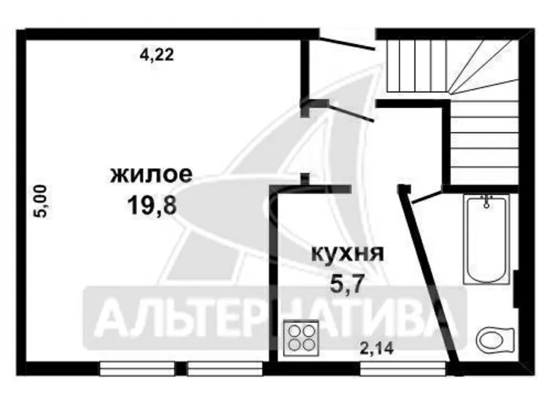 1-комнатная квартира,  Брест,  Коммунистическая,  31, 5/19, 8/5, 7. w160140 6