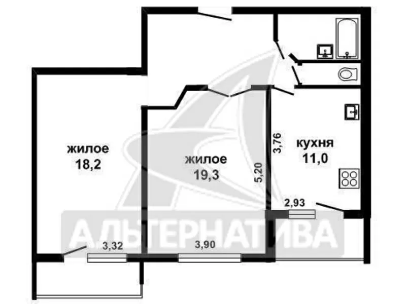 2-комнатная квартира,  г.Брест,  Вольная ул.,  1999 г.п. w160076 5