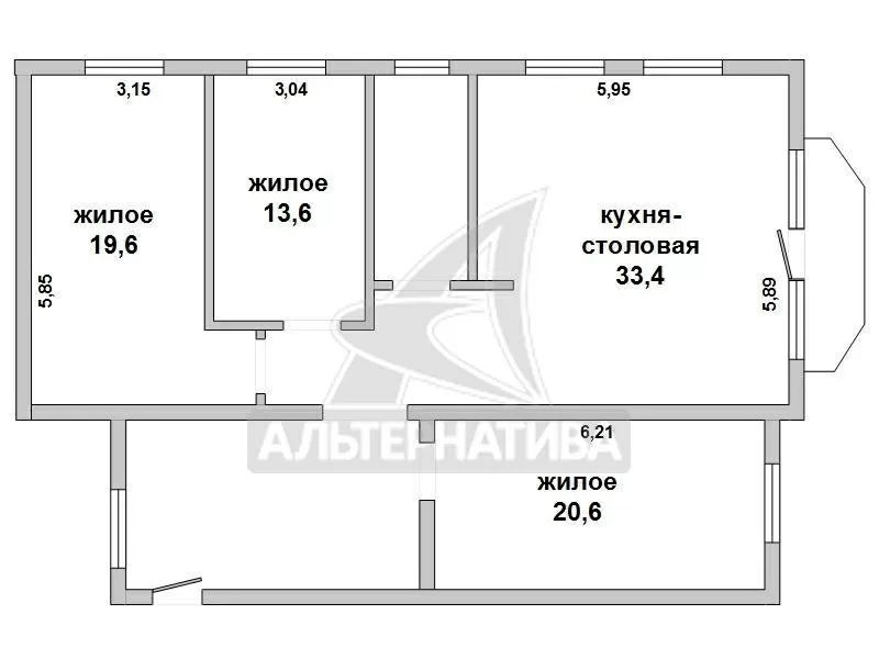 3-комнатная квартира,  г. Брест,  ул. Васнецова w160158 7