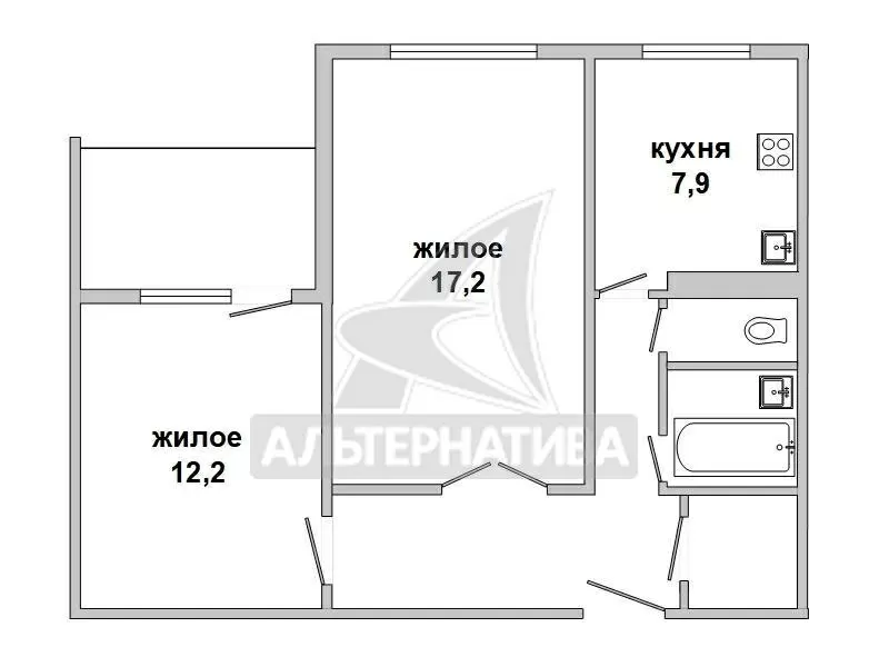 2-комнатная квартира,  г. Брест,  ул. Защитников Отечества w183268