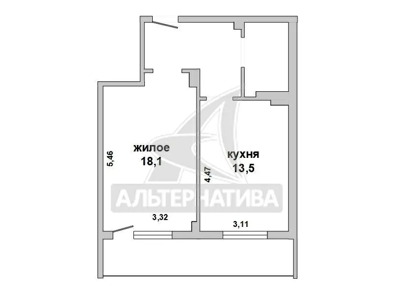 1-комнатная квартира,  г. Брест,  ул. Московская,  2013 г.п. w183314 2