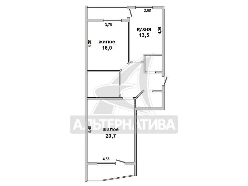 2-комнатная квартира,  г. Брест,  ул. Комсомольская,  2010 г.п. w162355 13