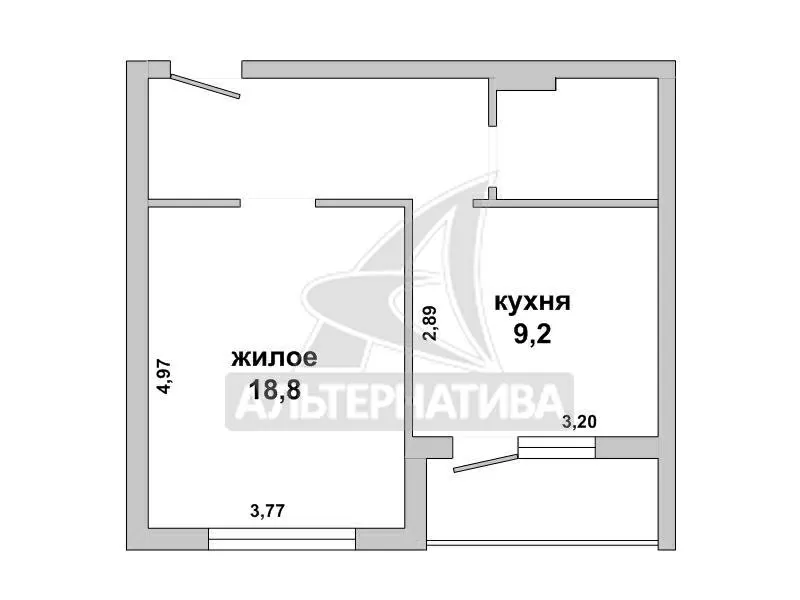 1-комнатная квартира,  г.Брест,  Красногвардейская ул. w162515 9