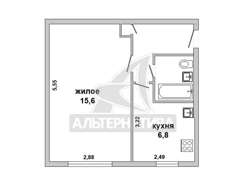 1-комнатная квартира,  г. Каменец,  ул. Брестская,  1973 г.п. w181630 8
