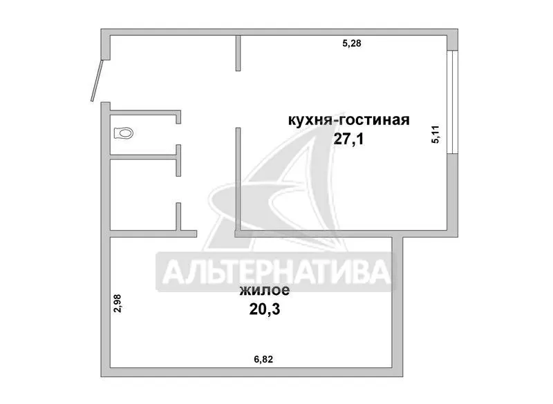 2-комнатная квартира,  г.Брест,  Карла Маркса ул. w181309 9