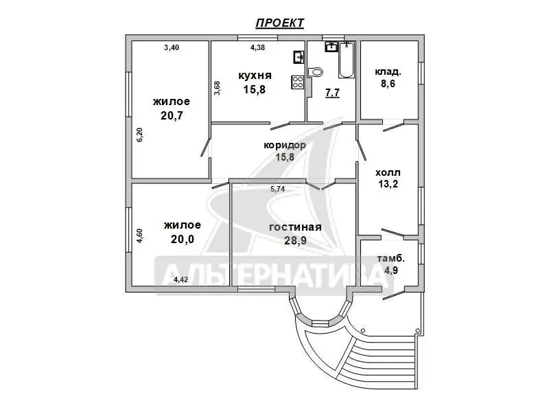 Коробка жилого дома в г.Бресте. 2011 г.п. 1 этаж,  мансарда. r181962 16