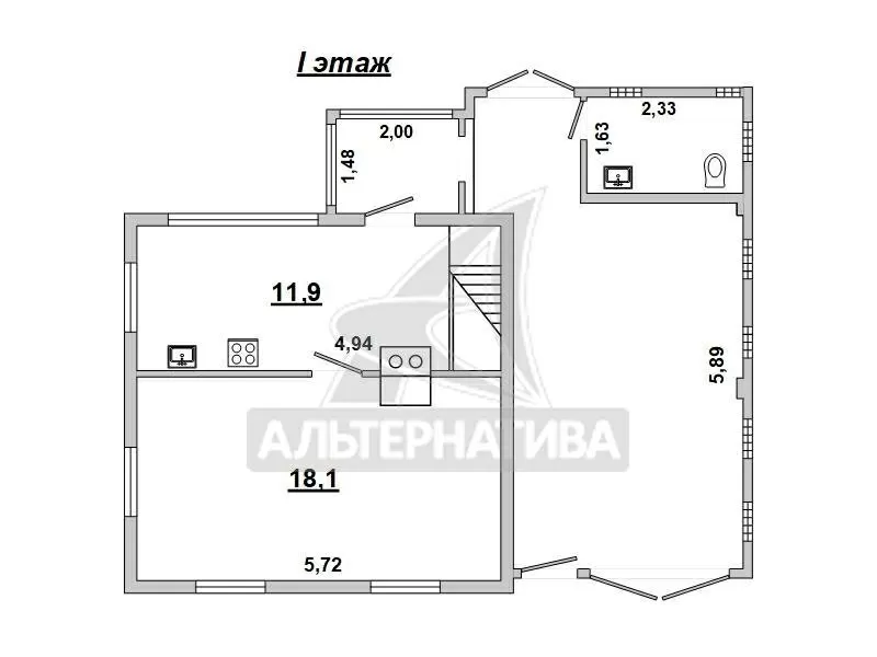 Садовый домик в Брестском р-не. 1 этаж,  мансарда. r182532 2