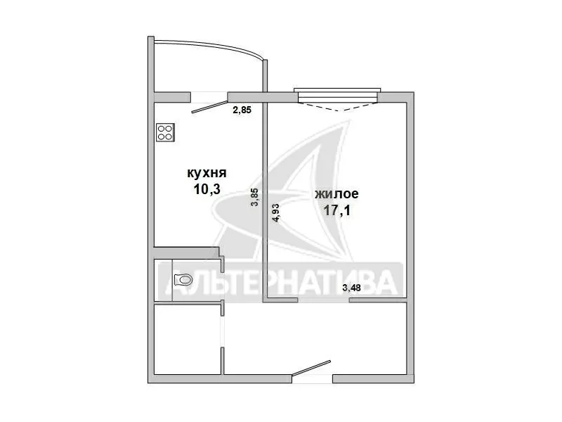 1-комнатная квартира,  г. Брест,  ул. Подгородская,  2012 г.п. w190059 2