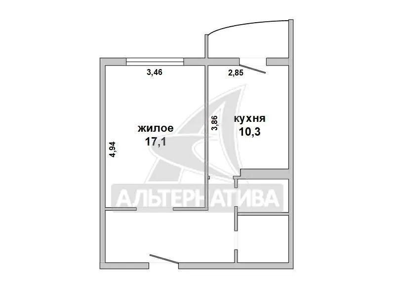 1-комнатная квартира,  г. Брест,  ул. Махновича,  2016 г.п. w190079 2