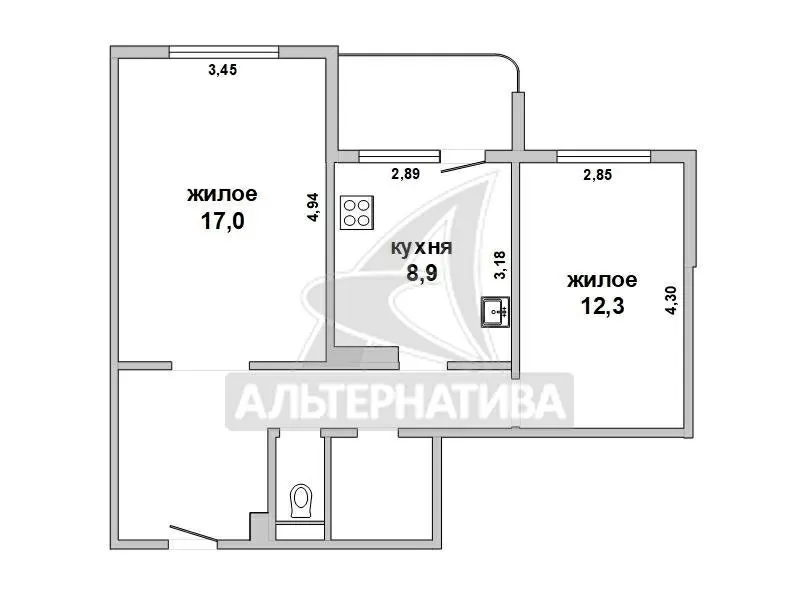 2-комнатная квартира,  г. Брест,  ул. Полевая,  2006 г.п. w183267 8