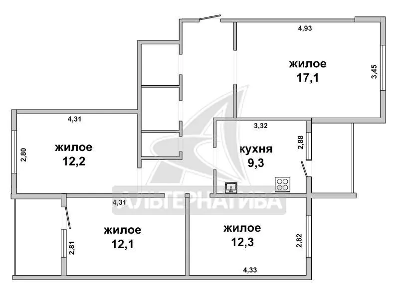4-комнатная квартира,  г. Брест,  ул. Суворова,  2007 г.п. w171436 9
