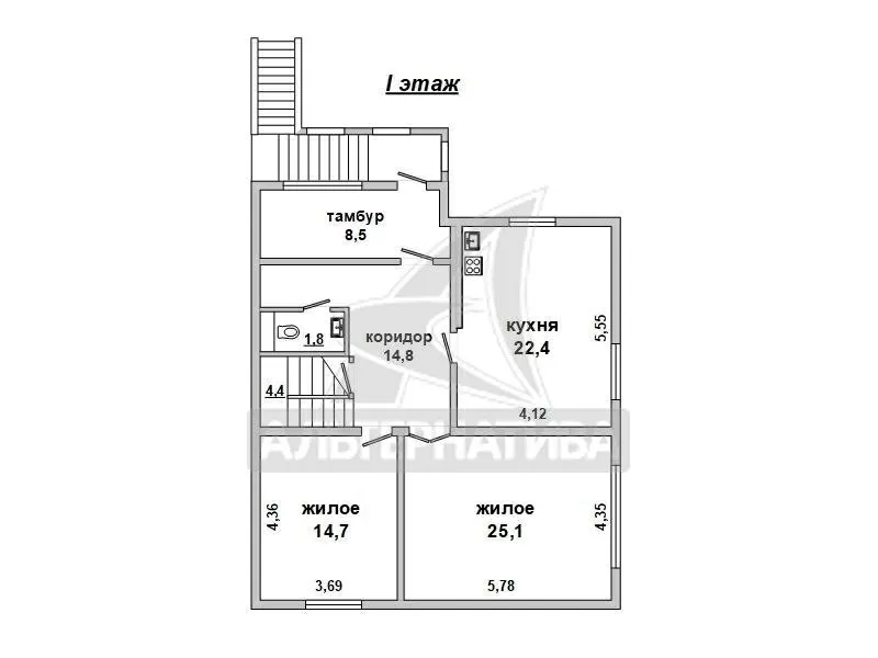 Жилой дом в г.Малорите. 2003 г.п. 2 этажа,  подвальный этаж. r183442 9