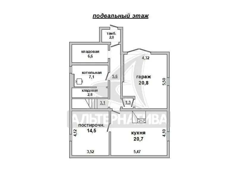 Жилой дом в г.Малорите. 2003 г.п. 2 этажа,  подвальный этаж. r183442 5