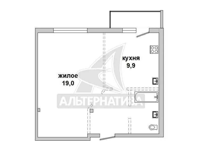 1-комнатная квартира,  г. Брест,  ул. Морозова,  2019 г.п. w183353