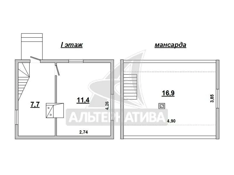 Садовый домик в Брестском р-не. 1 этаж,  мансарда. r182812 15