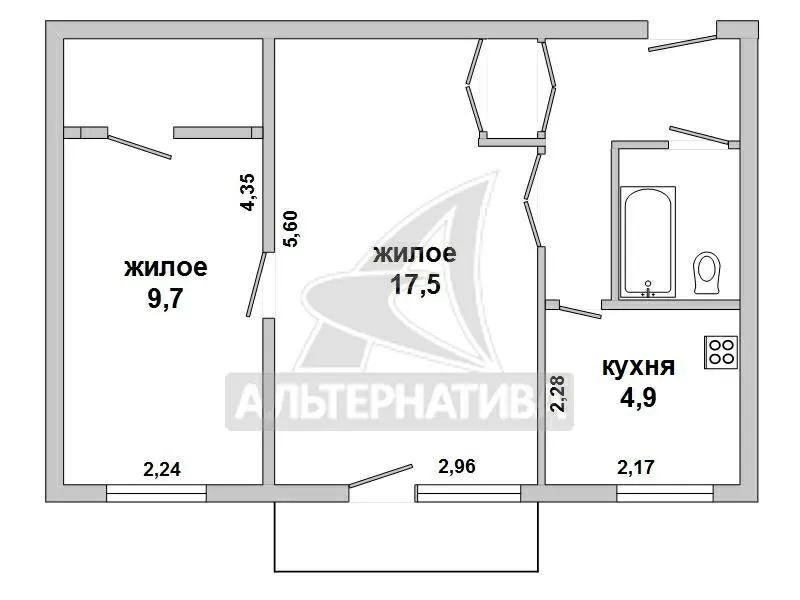 2-комнатная квартира,  г. Брест,  ул. Гоголя,  1957 г.п. w162641 9
