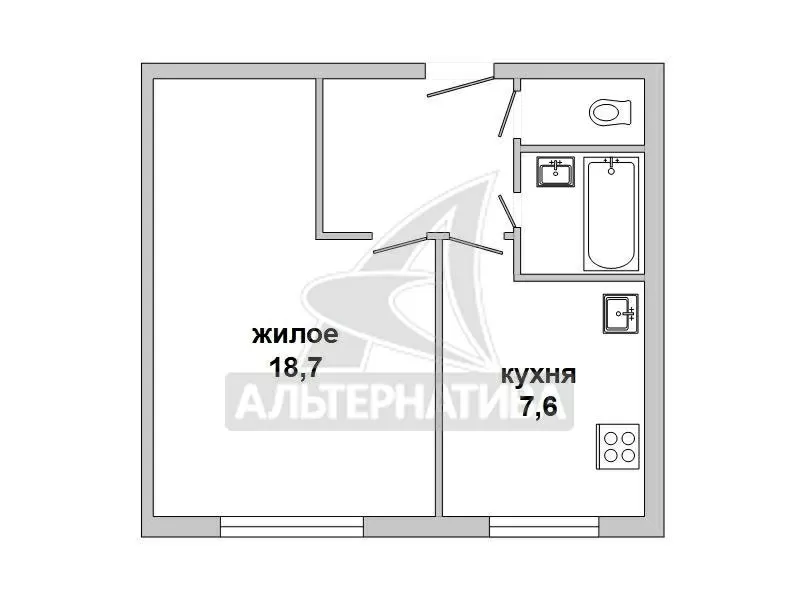 1-комнатная квартира,  г. Брест,  ул. Малая,  1988 г.п. w180521 3