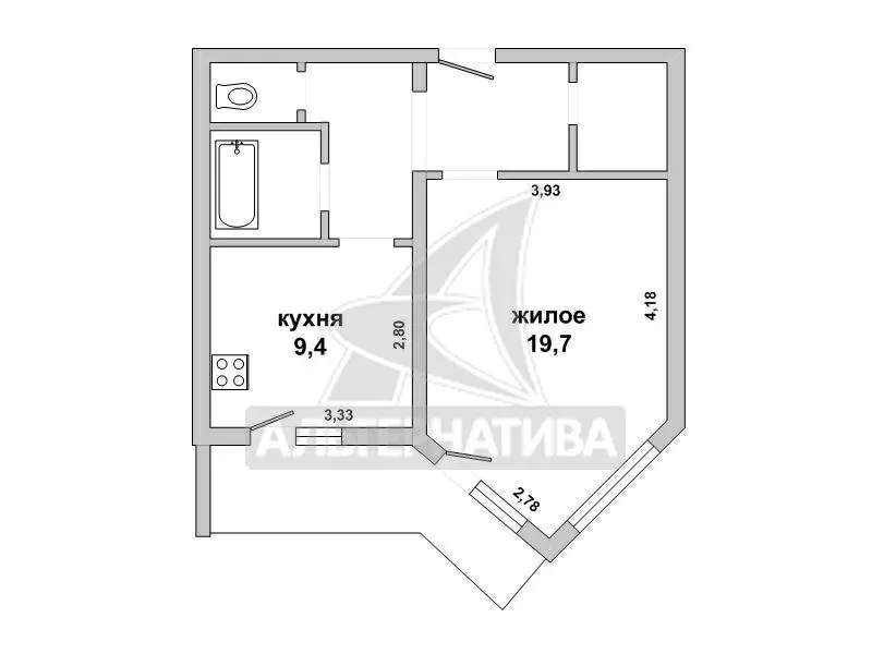 1-комнатная квартира,  г. Брест,  ул. Воровского,  2008 г.п. w172788 14