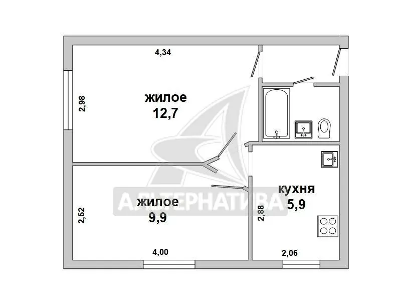2-комнатная квартира,  г. Брест,  пр-т Машерова. w180807 11