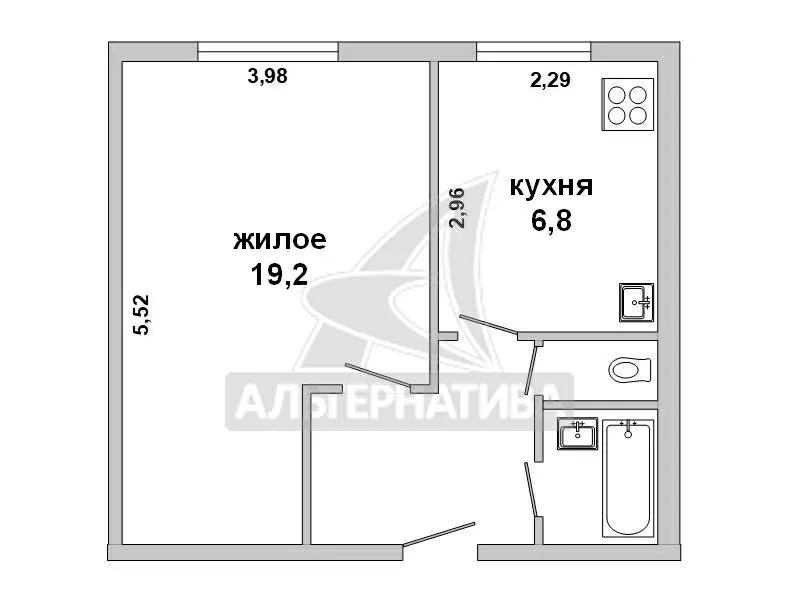 1-комнатная квартира,  г. Брест,  ул. Скрипникова,  1975 г.п. w181967 7